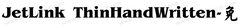 JetLink ThinHandWritten字体转换
